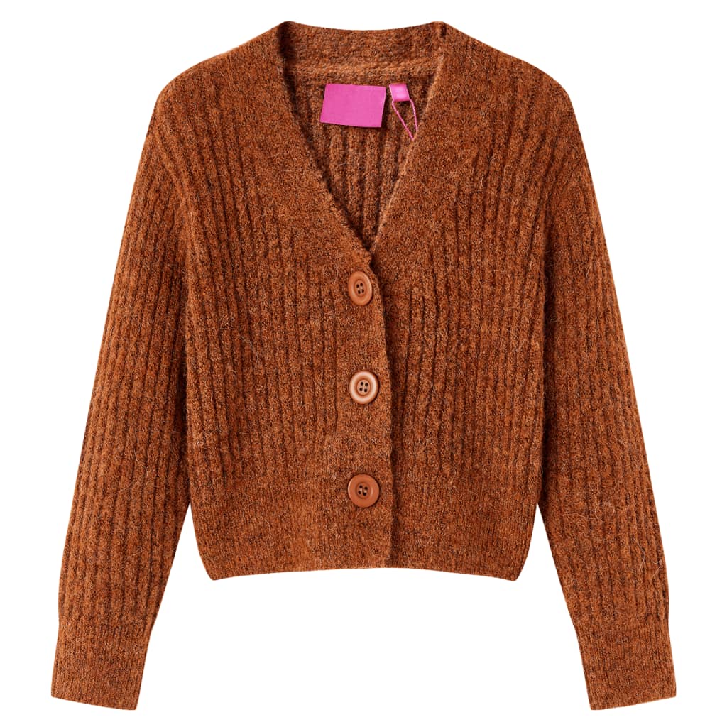 Children's cardigan cognac size 104 Children's cardigan cognac size 116 Children's cardigan navy blue