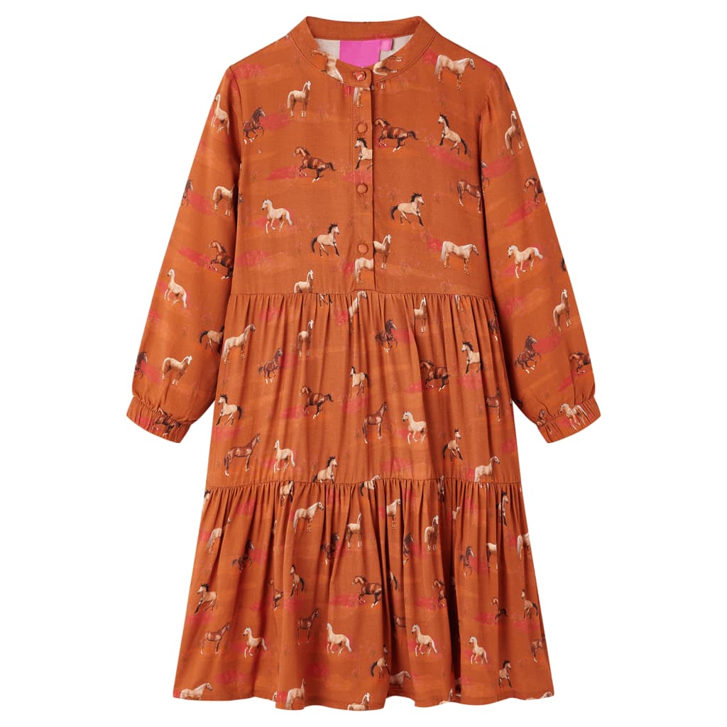 Children's dress cognac size 116