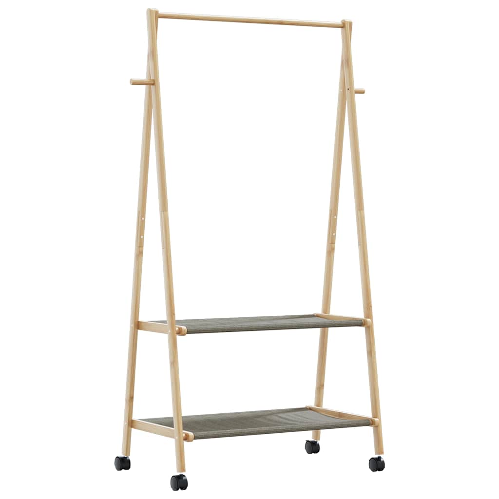   Clothes Rack with Shelves and Wheels 96x45.5x155.5 cm