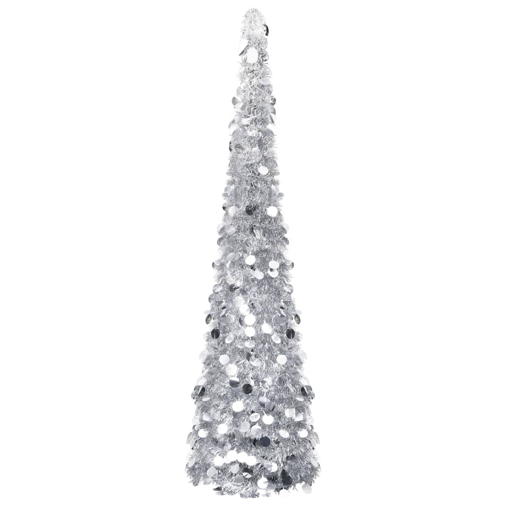 Artificial Pop Up Christmas Tree 150 cm PET Artificial Silver - Shop at LoveMi