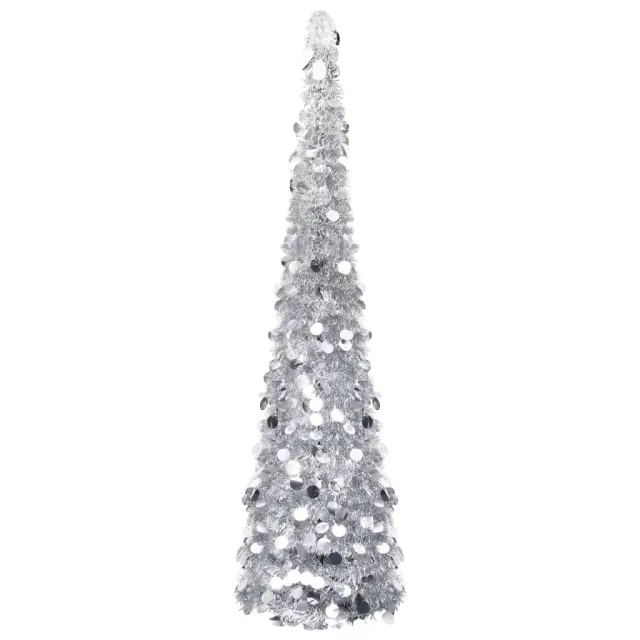 Artificial Pop Up Christmas Tree 150 cm PET Artificial Silver - Shop at LoveMi