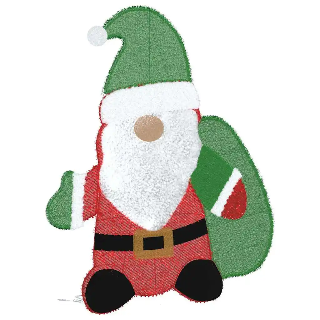 Illuminated Santa Claus Warm Light-Up Gnome Warm