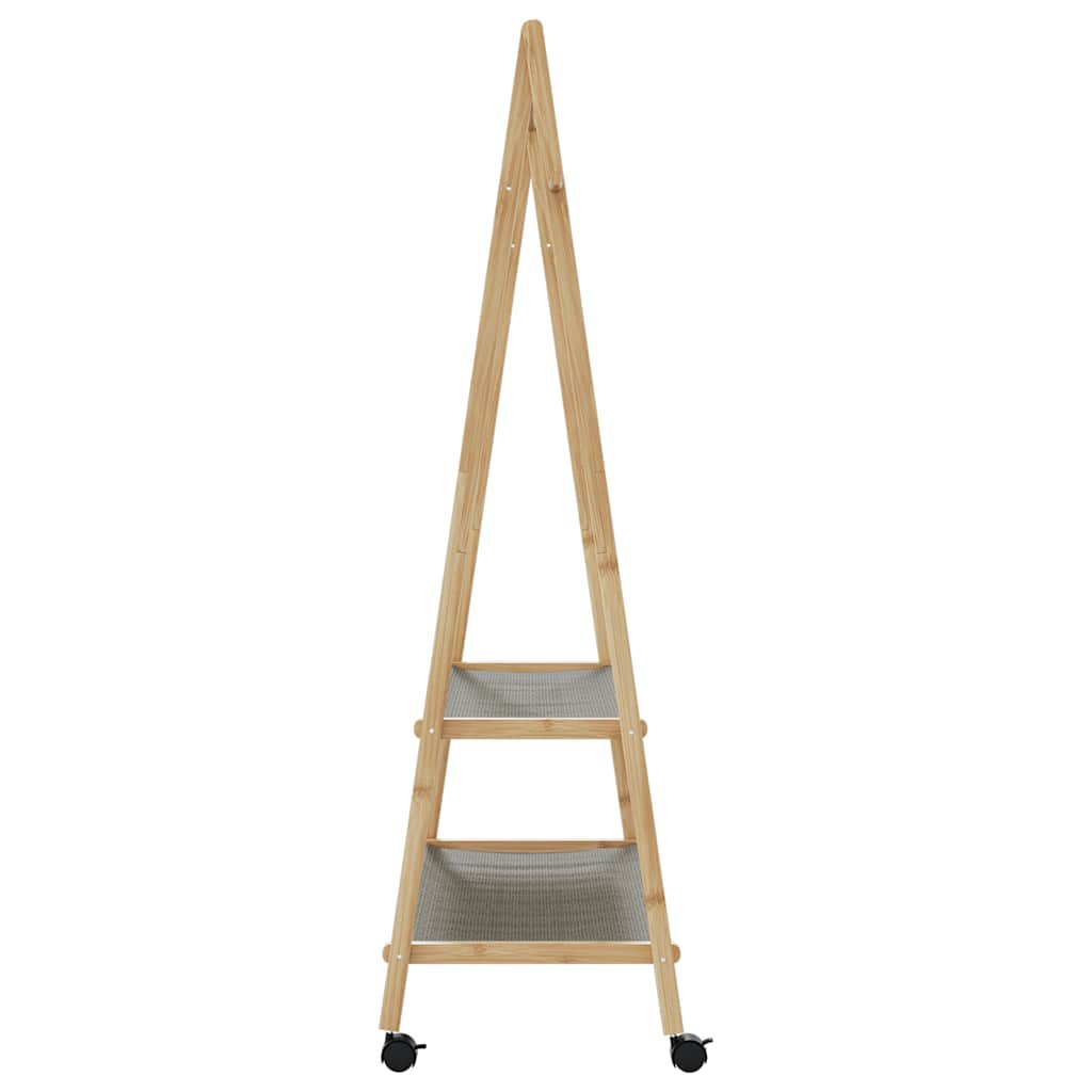   Clothes Rack with Shelves and Wheels 96x45.5x155.5 cm