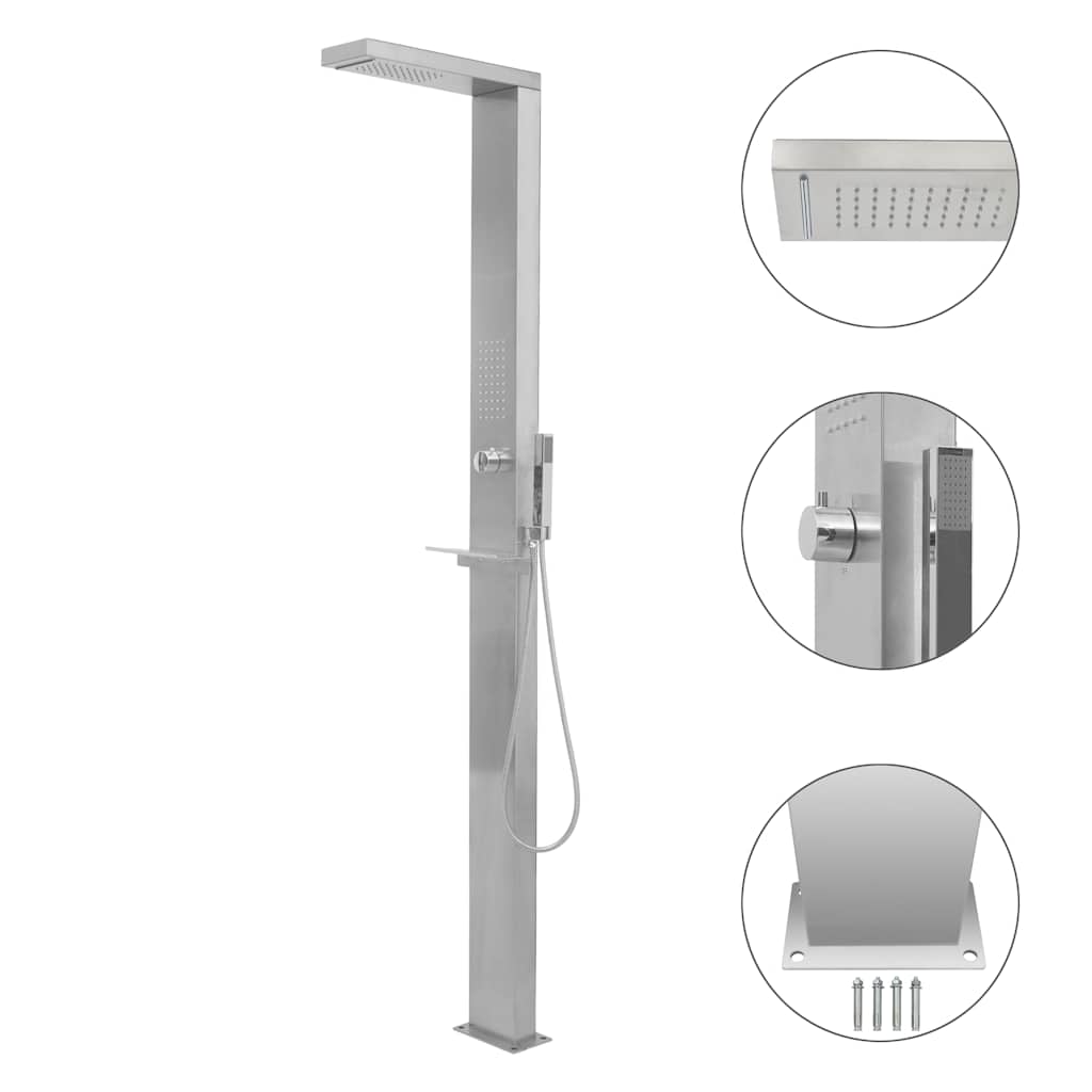   Garden Shower Stainless Steel Square