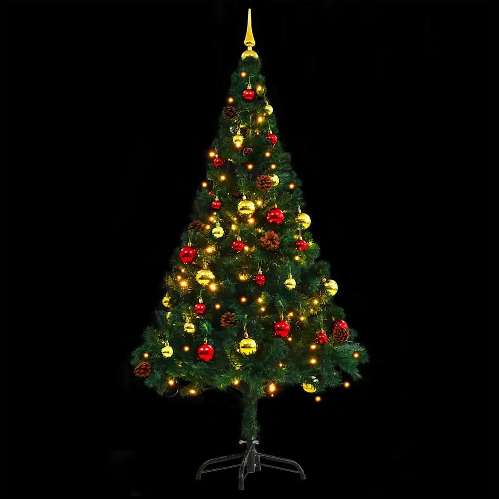 Artificial Christmas Tree with Lights & Baubles 150