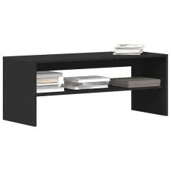 TV cabinet wood-based material TV cabinet oak look - Black - View 1