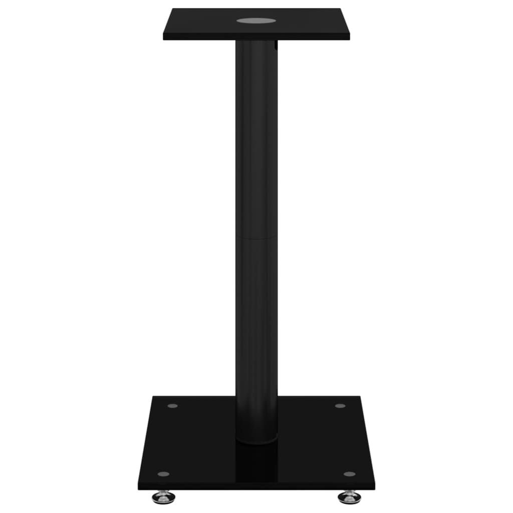   Speaker Stands, 2 pcs., Tempered Glass, 1 Column