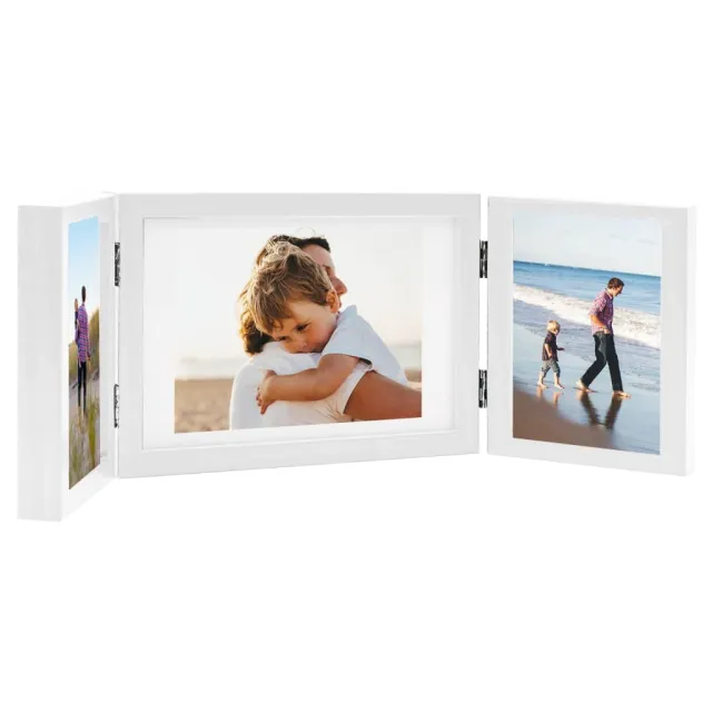 Triple Picture Frame Collage Light Brown +Triple Picture Frame Collage White - Shop at LoveMi