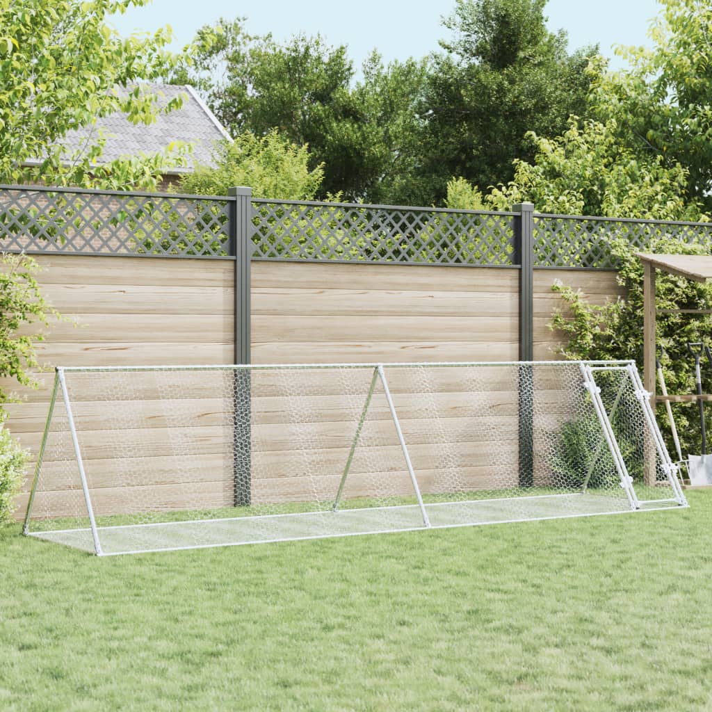 Rabbit Hutch Silver 200x Galvanized Rabbit Hutch Silver 400 X 105 X 91 Cm - Shop at LoveMi