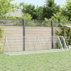 Rabbit Hutch Silver 200x Galvanized Rabbit Hutch Silver - 400 X 105 X 91 Cm - View 1