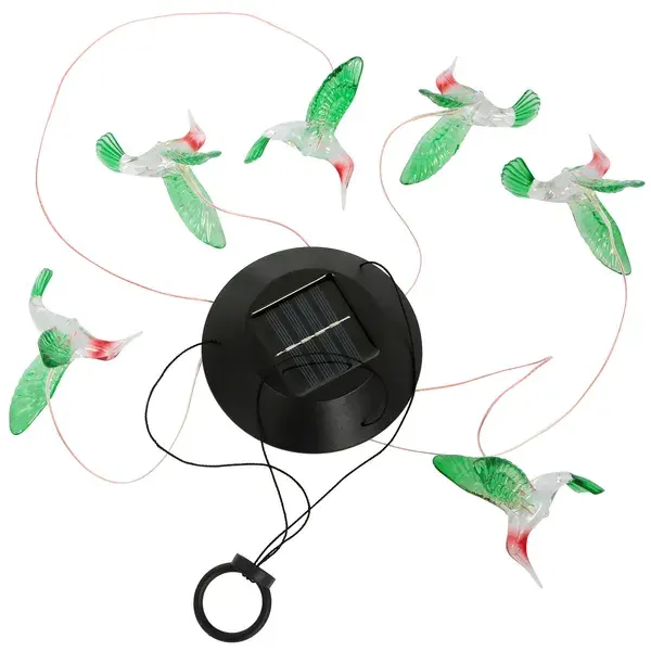 LED Solar Hummingbird Wind Chime String Lights