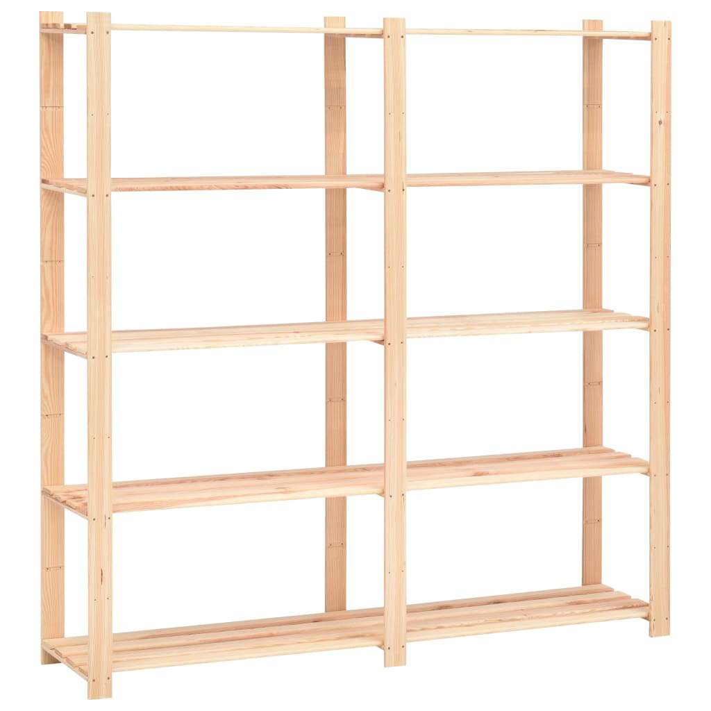   storage shelf with 5 shelves 170×38×170 cm pine