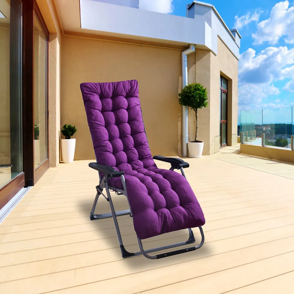 67x22in Chaise Lounger Cushion Recliner Rocking Chair Sofa Mat Deck Chair Cushion image 7