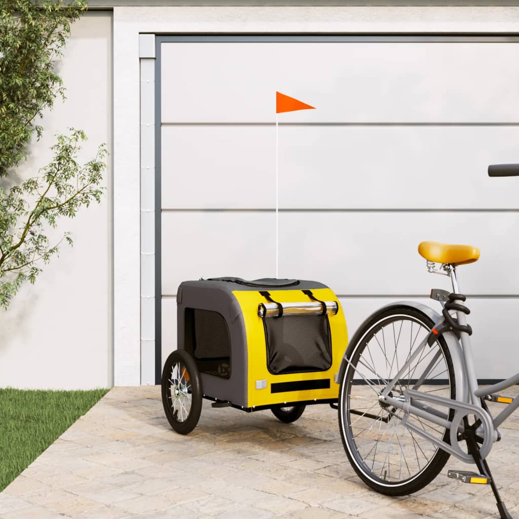 bicycle trailer for dogs, made of Oxford fabric and iron Yellow - Shop at LoveMi