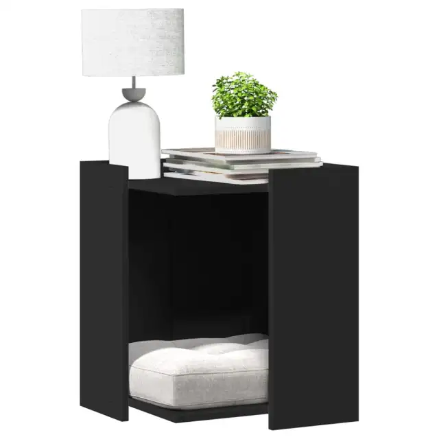 Cat Litter Box 42x Wood Material Cat Litter Box 42x Wood Material Black - Shop at LoveMi