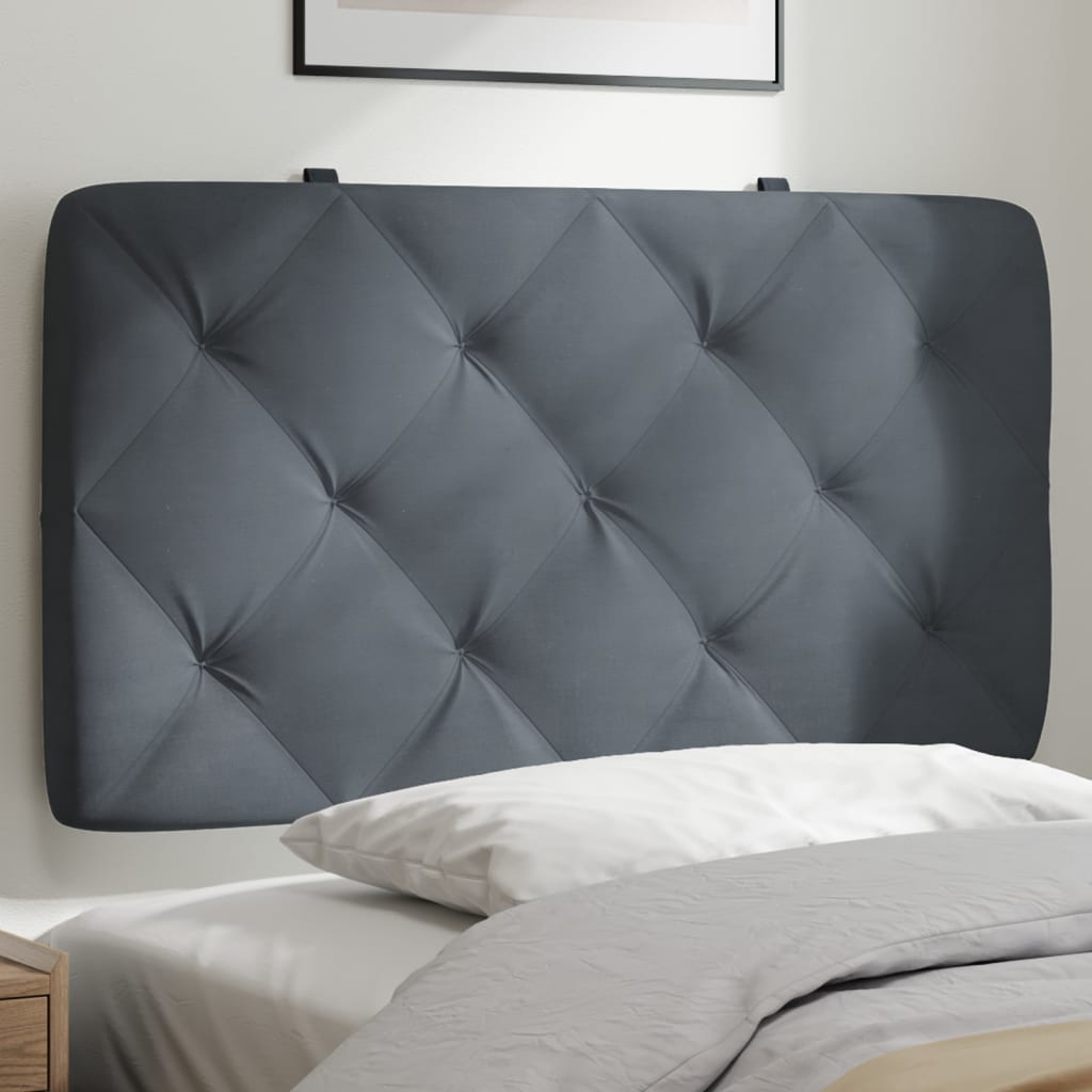 Headboard Cushion 90 cm Velvet Headboard Cushion 90 Dark Grey - Shop at LoveMi