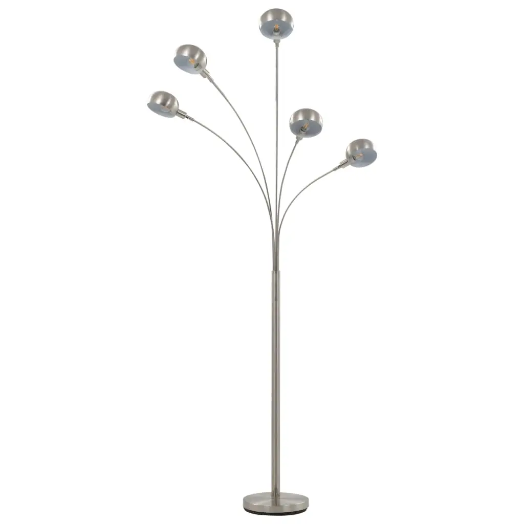 Floor Lamp 200 cm 5 x E14 Silver