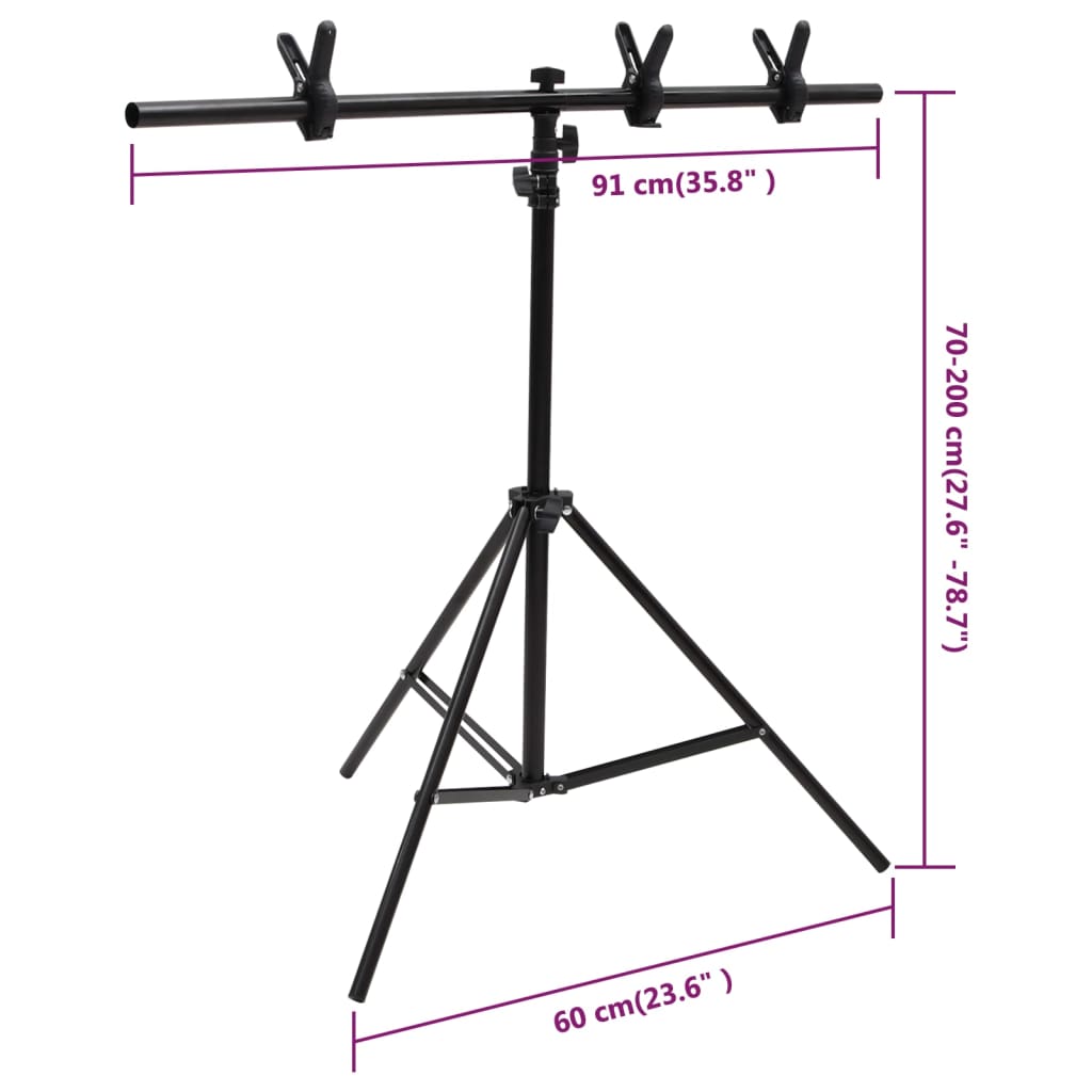   T-shaped background stand 91x60x(70-200) cm   T-shaped background stand