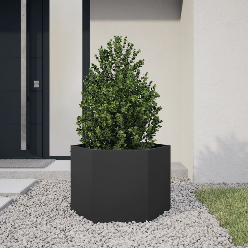 Hexagonal Steel Planters, 2 Pieces, picture 6 of 7