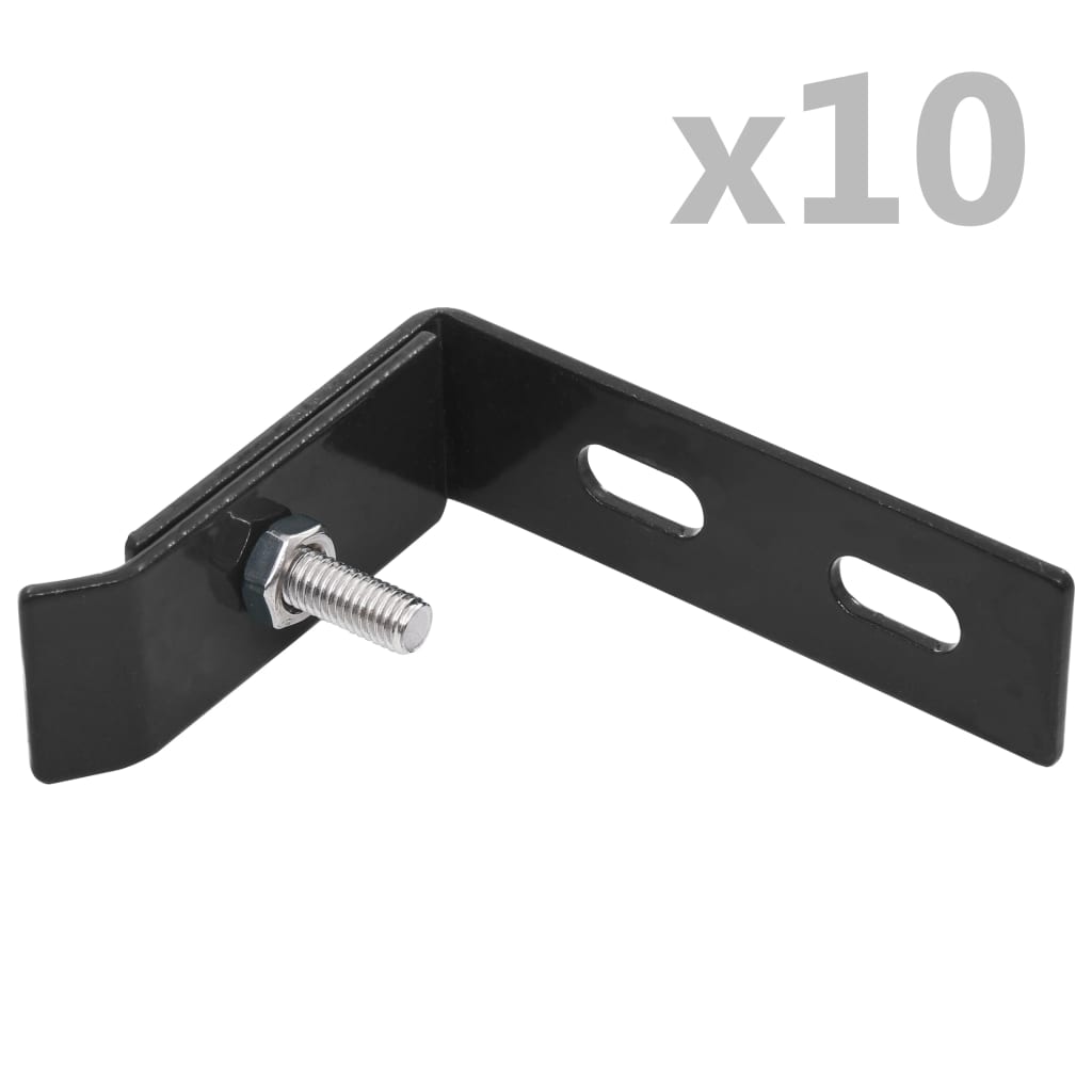   Wall Corner Connectors 10 Sets Anthracite   Wall Corner Connectors 10
