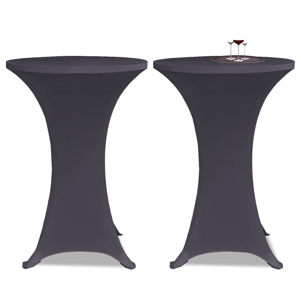  table cover stretch cover 2 pieces 80 cm anthracite