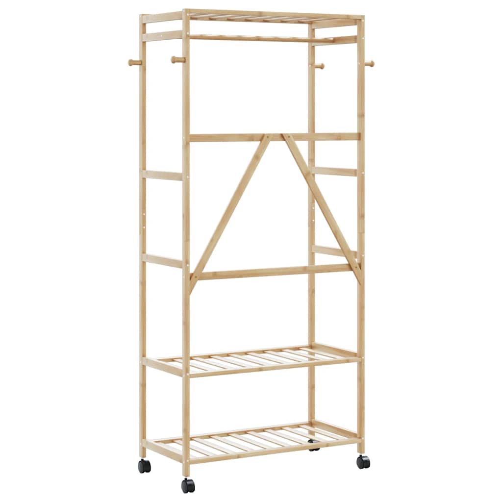   Clothes Rack with Shelves and Wheels 90x40x179.5 cm