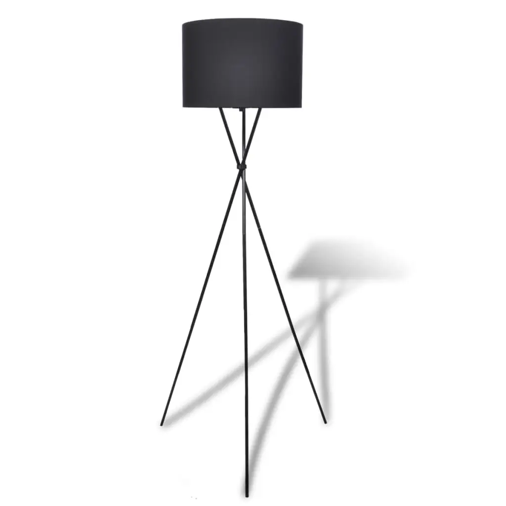Floor lamp with lampshade, tall stand