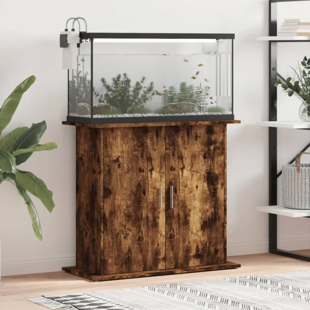 Aquarium Stand 81x Wood Material Aquarium Stand Sonoma Oak 81 Smoked Oak - Shop at LoveMi
