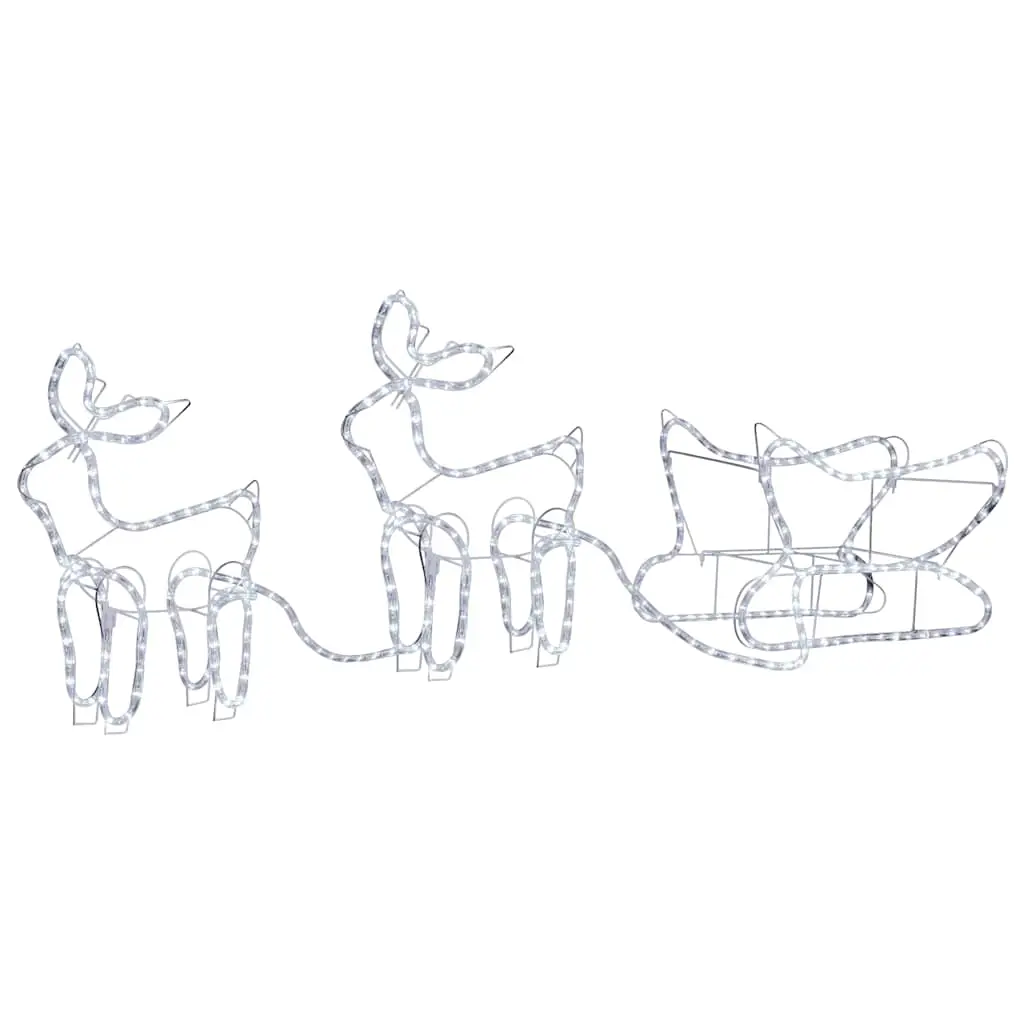 Christmas Decoration Reindeer and Sleigh Outdoor 576 LEDs