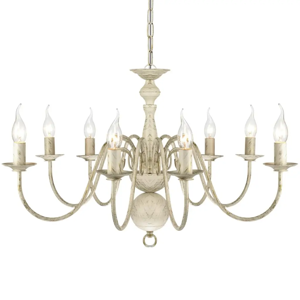 Antique chandelier with 8 x E14 light bulbs