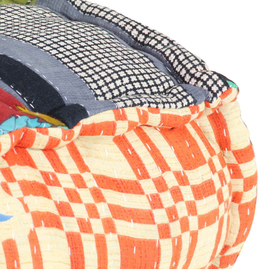   Modular Pouf Patchwork   Modular Pouf with