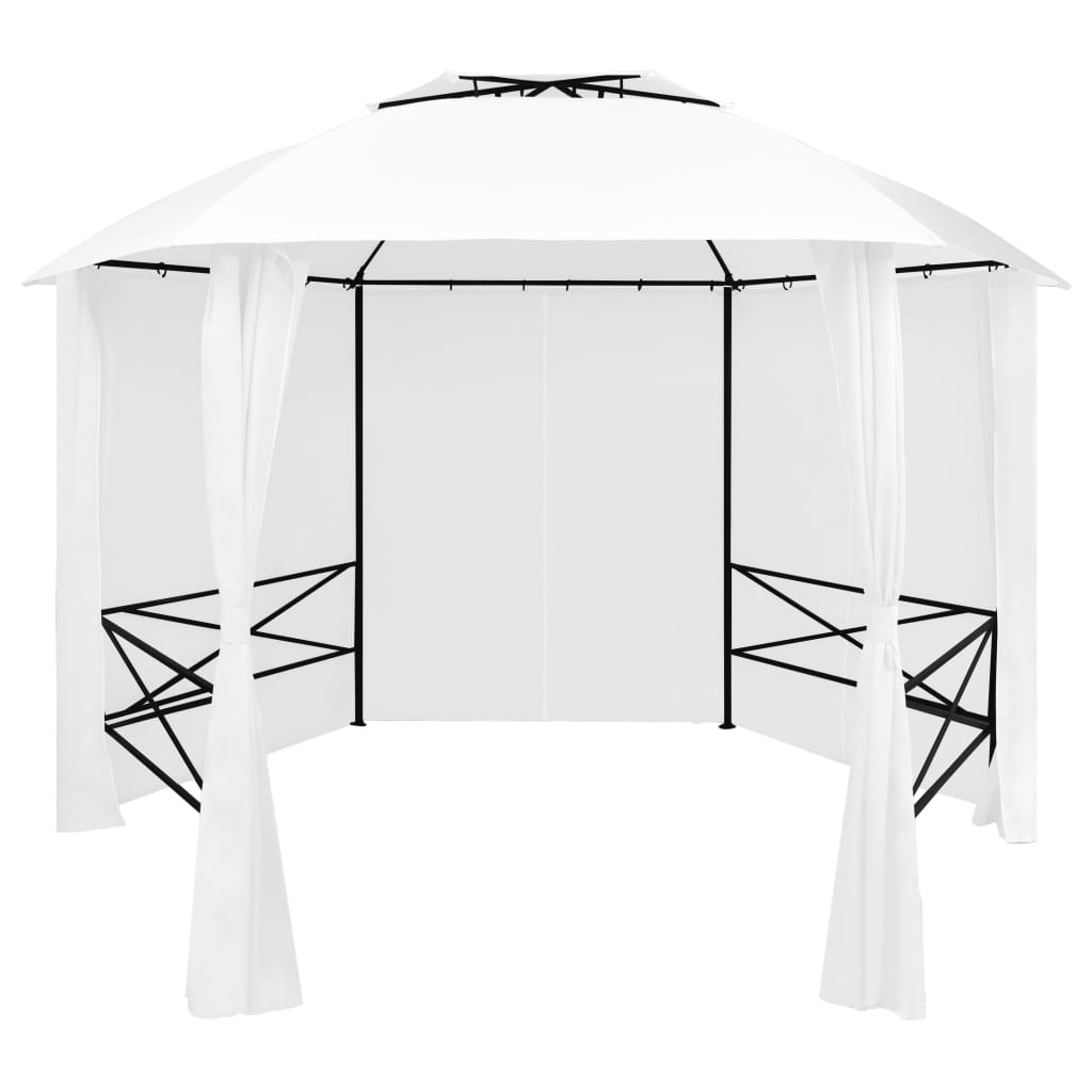 garden tent with curtains 360x 180 g/m² White - Shop at LoveMi