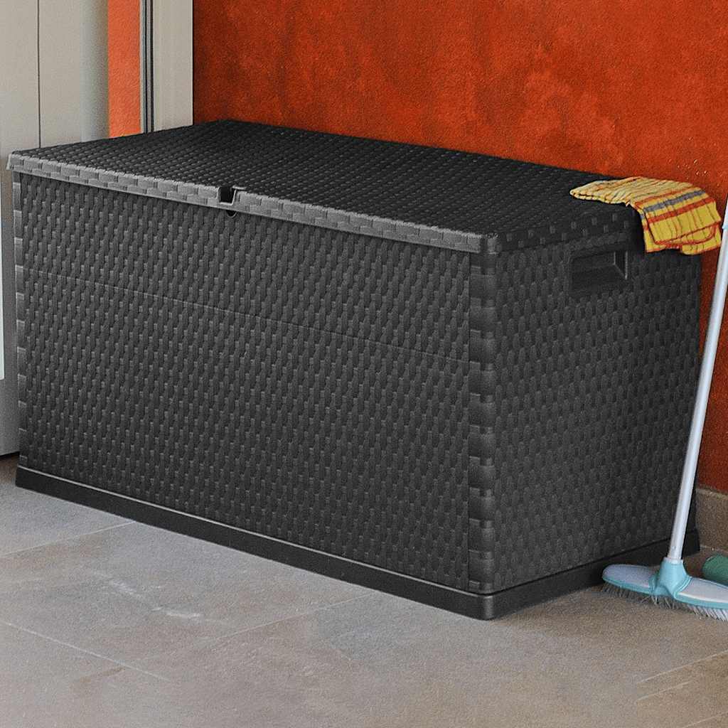 Gartenaufbewahrungsbox Anthrazit 120x PP-Rattan_voghion.com