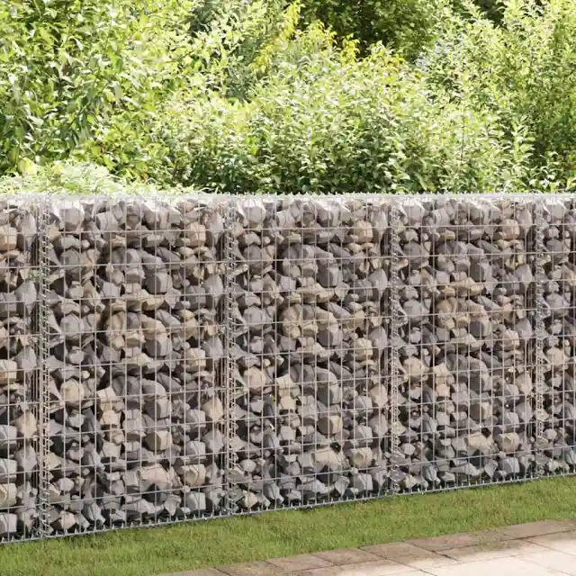 Gabion Wall with Cover, Galvanized, 60x Gabion Wall 60 X 50 X 100 Cm - Shop at LoveMi