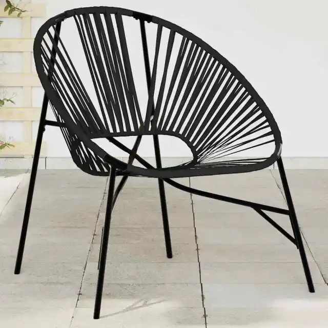 Egg Shaped Garden Chair, Poly Rattan Black - Shop at LoveMi