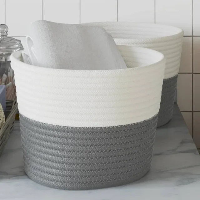 Storage Baskets . and Ø Cotton Gray - Shop at LoveMi