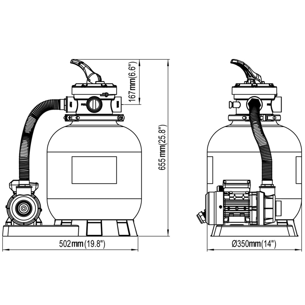   sand filter pump 600 W 17,000 L/h