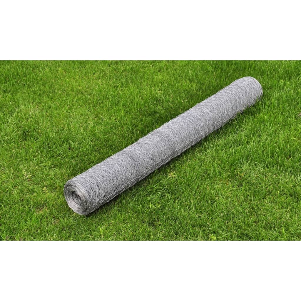 wire fence with PVC coating 25x1 m chain link Silver - Shop at LoveMi
