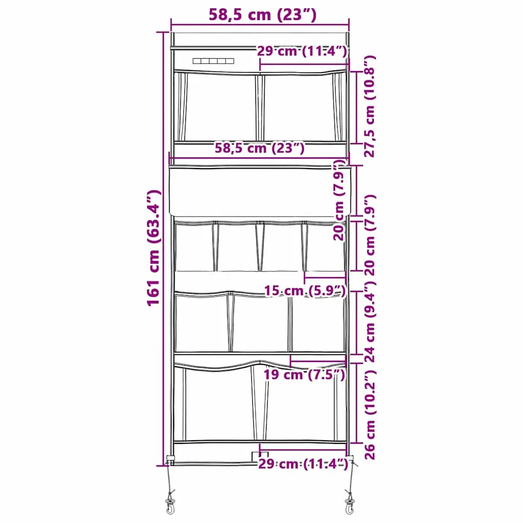 storage bag and 161 x 58.5 cm Oxford