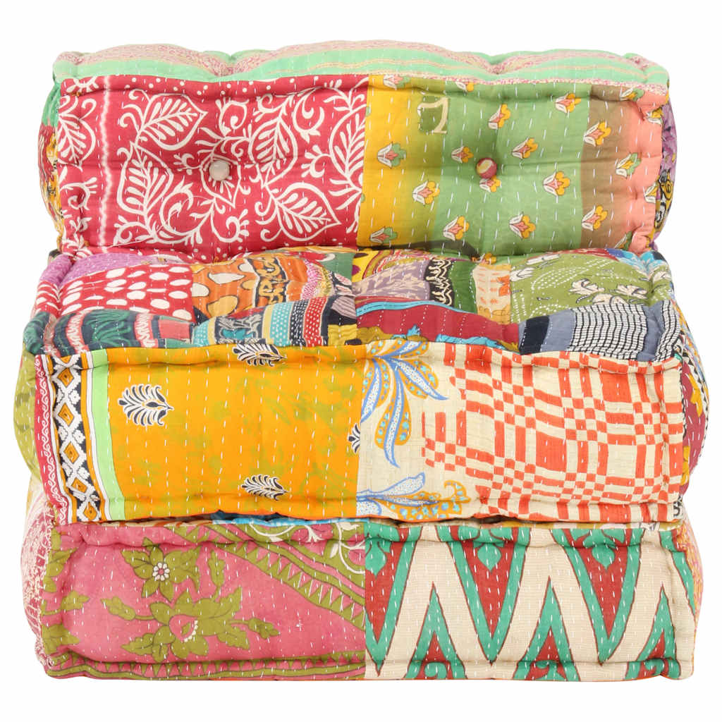   Modular Pouf Patchwork   Modular Pouf with