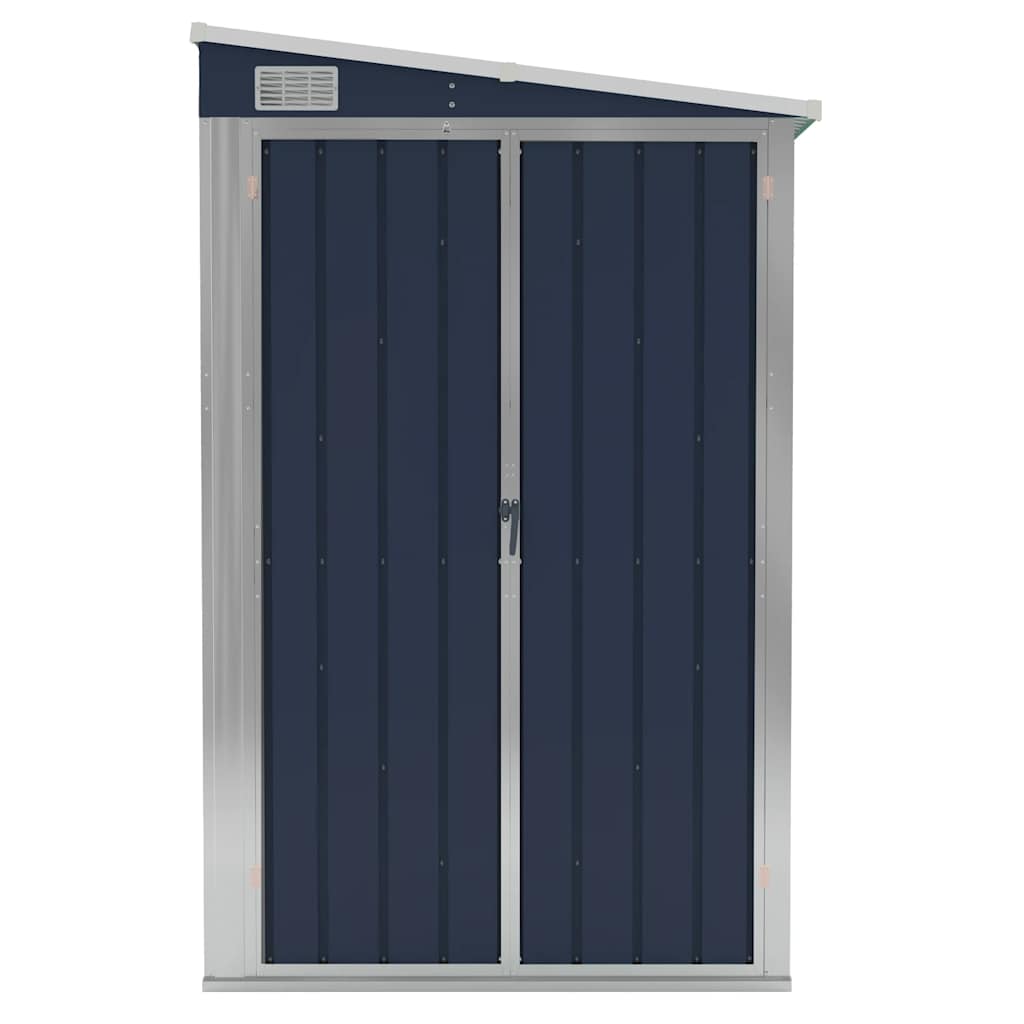 Wall-mounted Garden Shed Galvanized Steel Anthracite Grey Storage_voghion.com