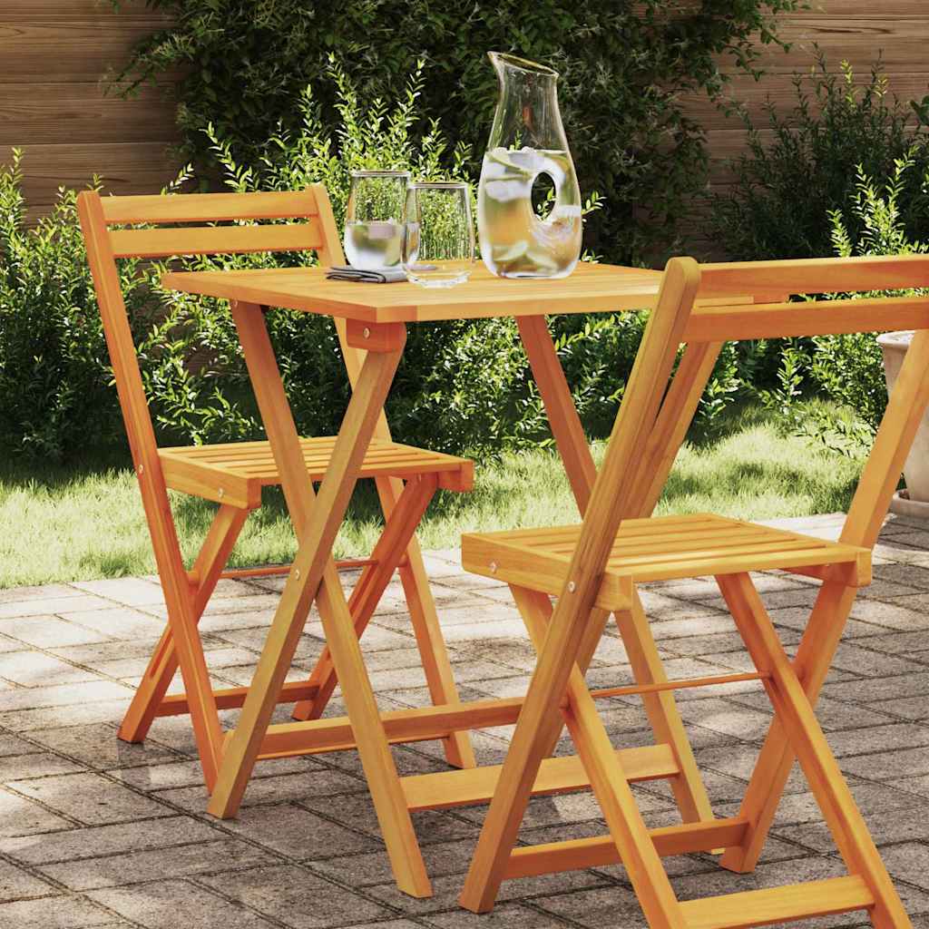 Folding Garden Table Natural 60 x Solid Acacia Wood 60 X 60 X 72 Cm - Shop at LoveMi
