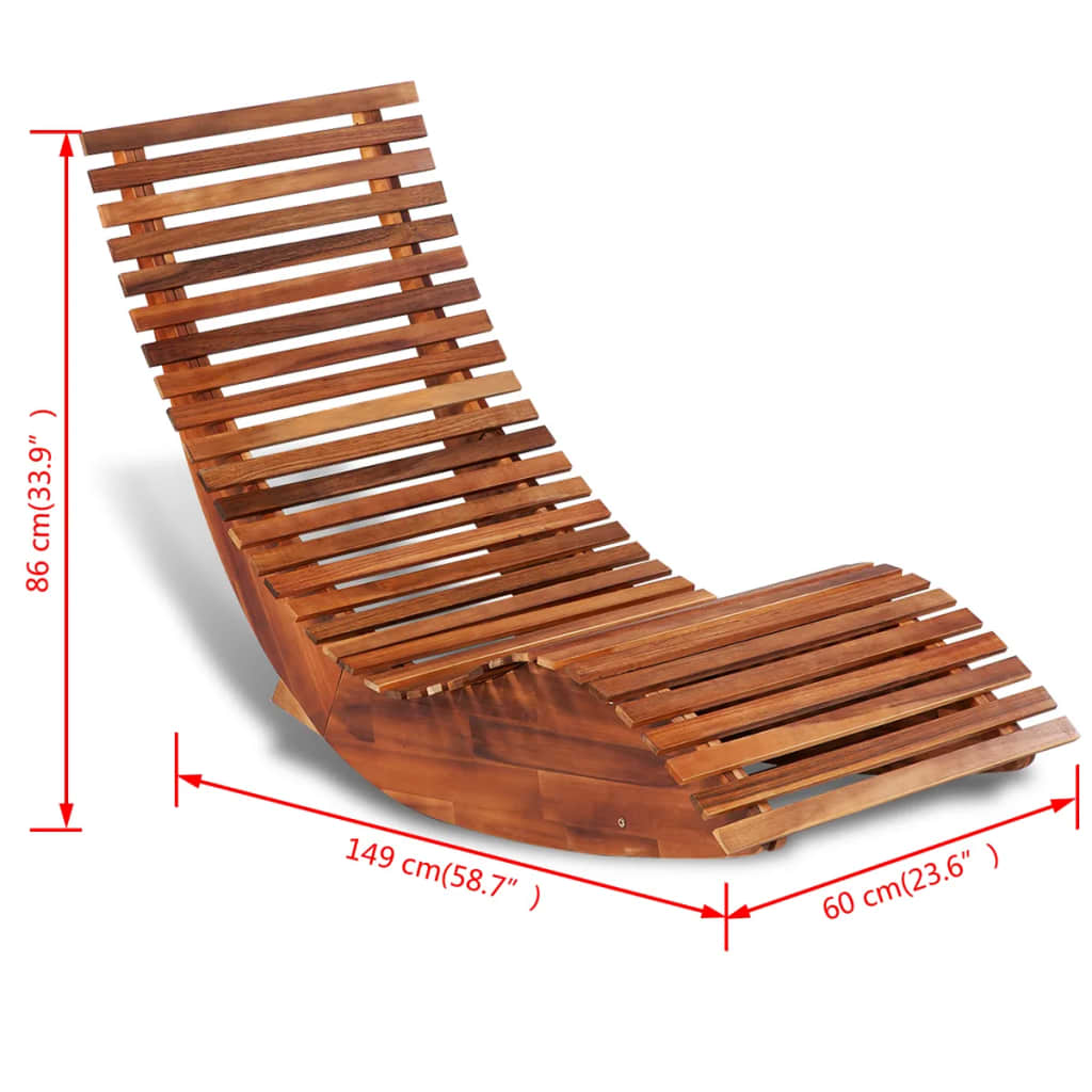 Rocking Lounger Acacia Wood Product Image