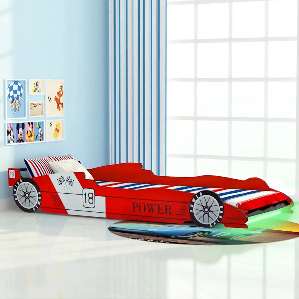 children's bed with LED in racing car