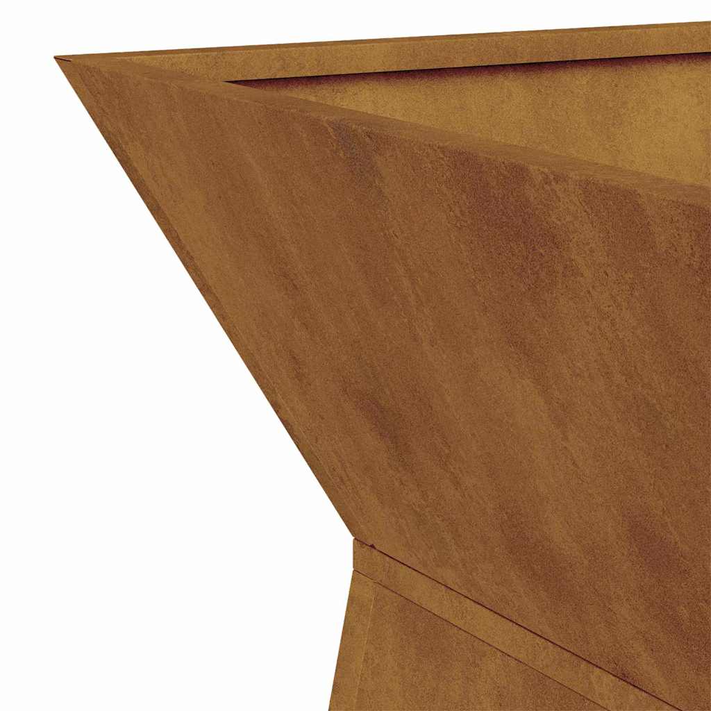 Stahl-Pflanzsäulen-Pflanzgefäß mit trapezförmigem Design für die Gartendekoration und Pflanzenpräsentation_voghion.com