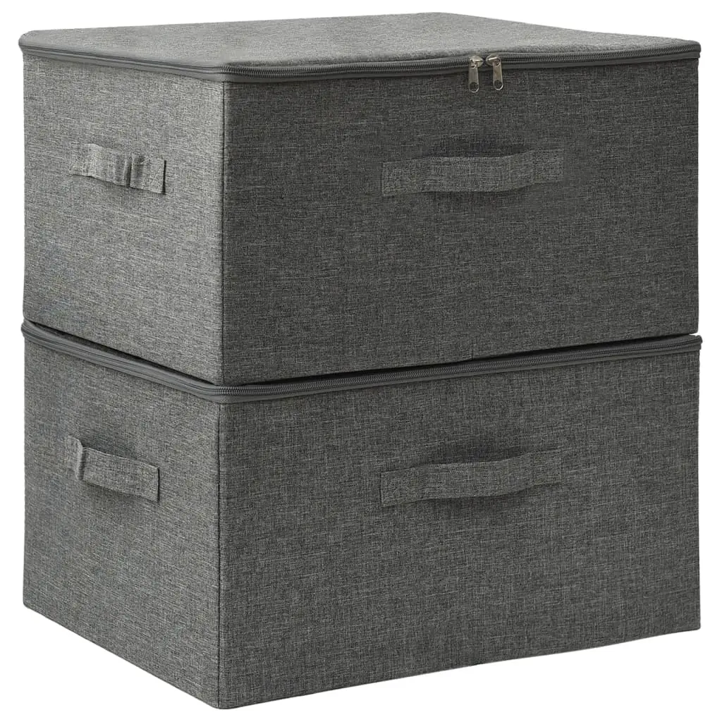 storage boxes, 2 pcs., 43x anthracite