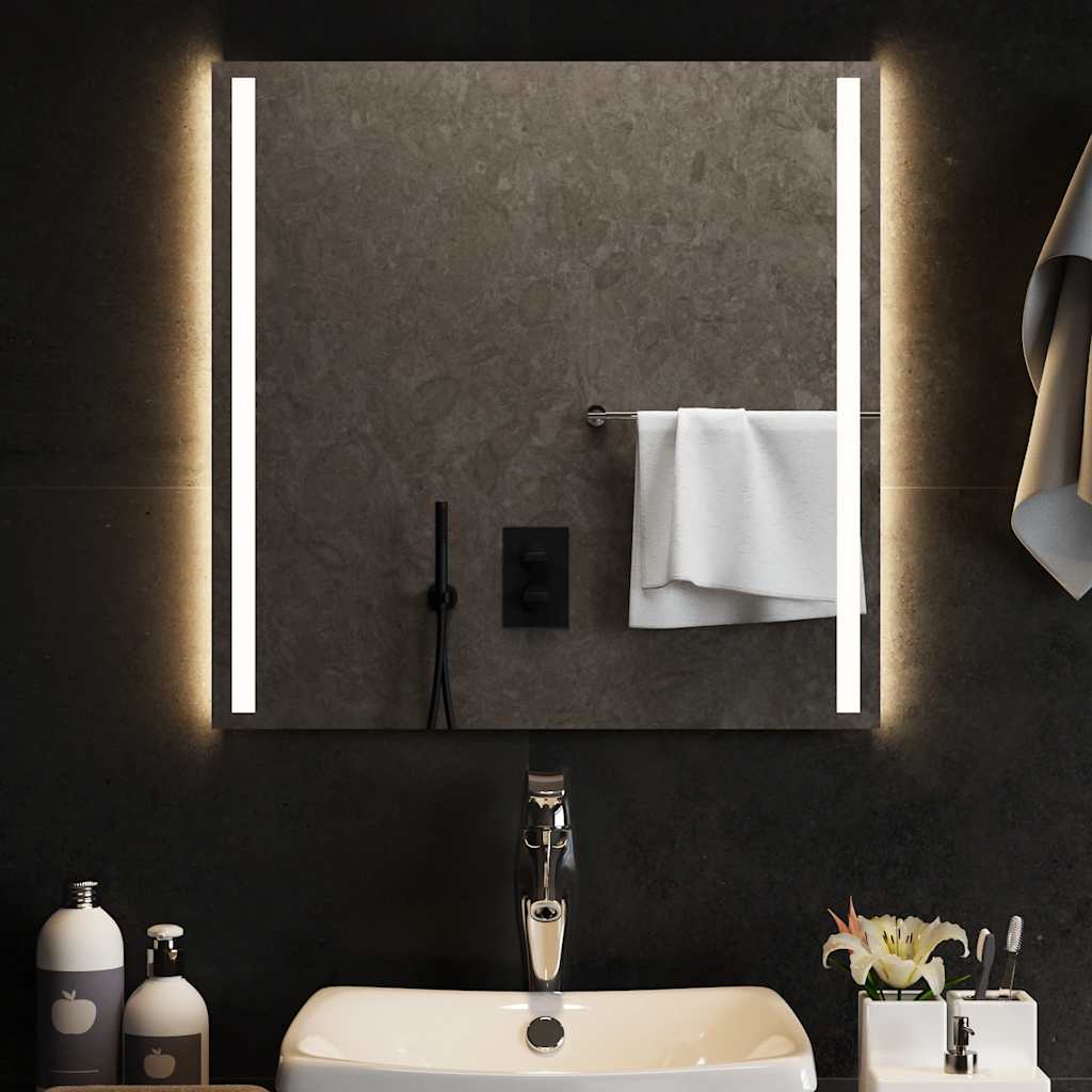 LED Badspiegel 60x60 cm Badezimmer Spiegel Beleuchtet IP65
