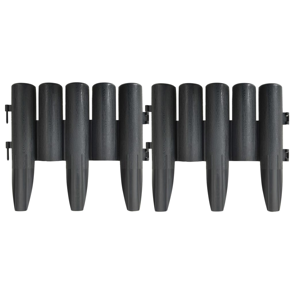   lawn edging, 36 pieces, anthracite, 10 m, PP