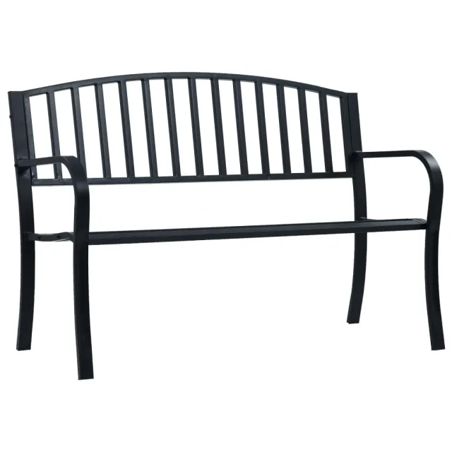 garden bench 125 cm Black - Shop at LoveMi