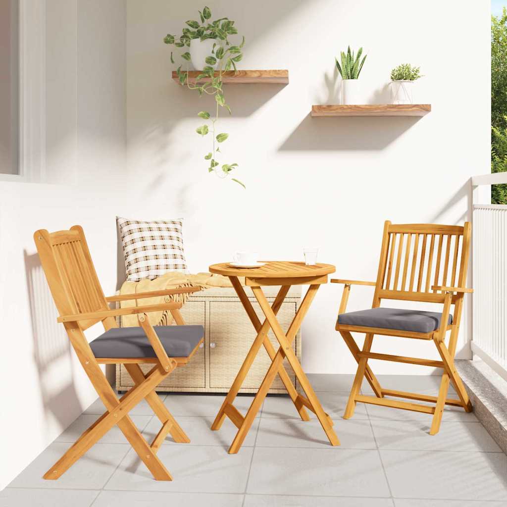 Folding Garden Chairs, , Solid Acacia Wood With Armrest - Shop at LoveMi